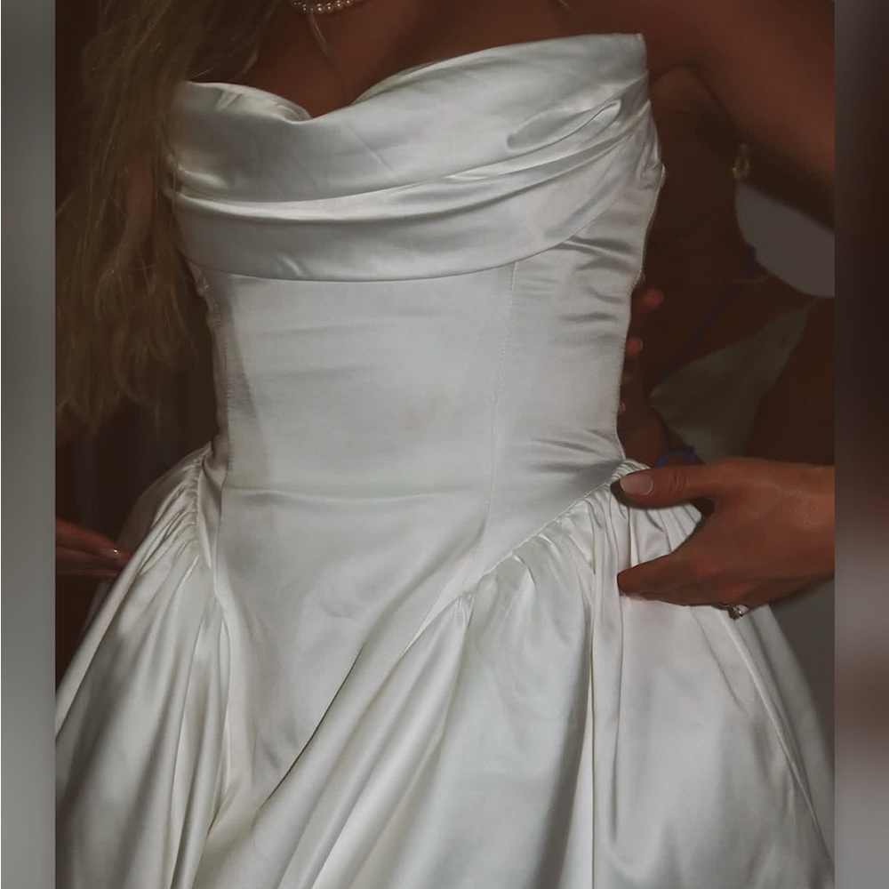 Babyboo Trinity Ivory Strapless Mini Dress